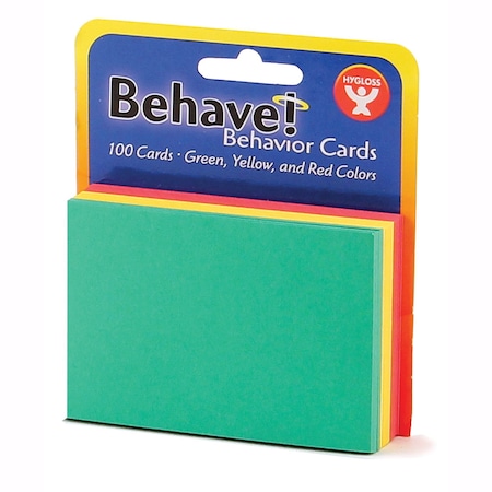 Hygloss Products Behavior Cards, 3in x 5in, Assorted, PK100 43525